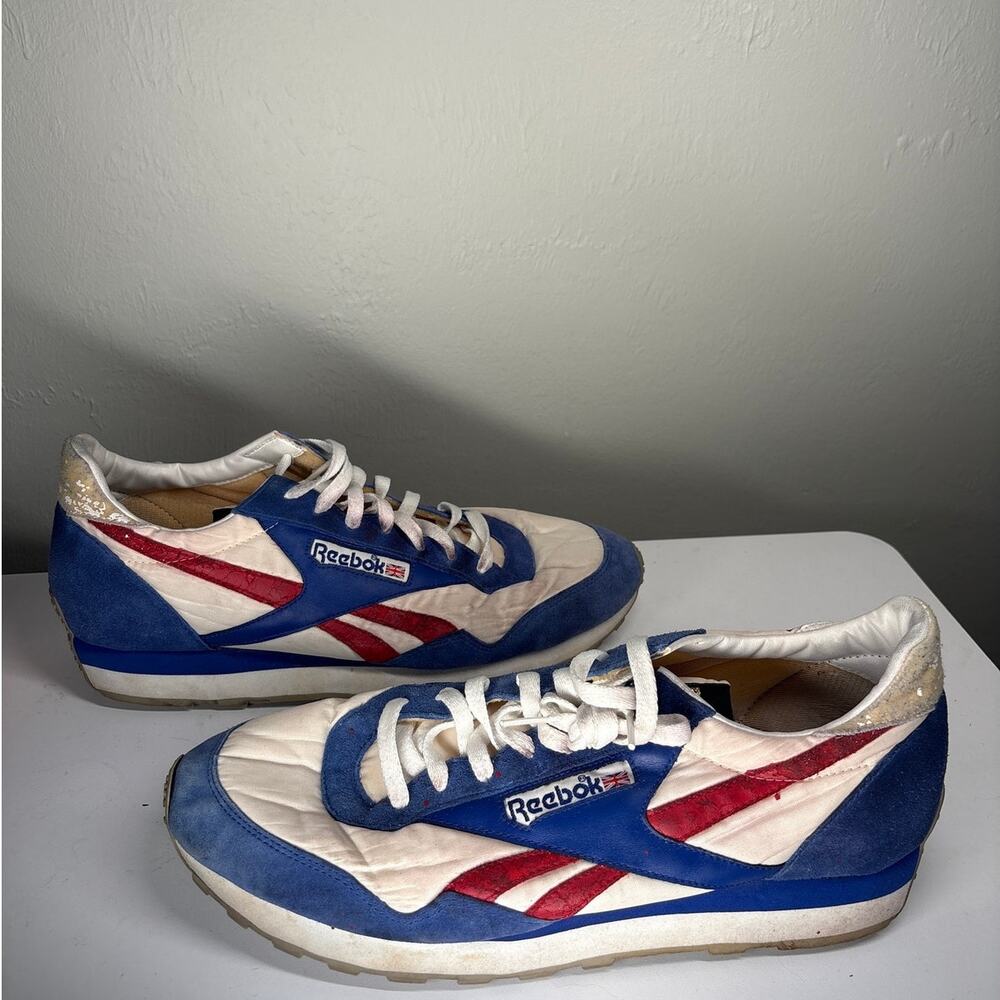 Reebok Paris Runner OG Sneakers Mens 11.5 White/Royal/Red/White Athletic Shoes - Picture 3 of 8